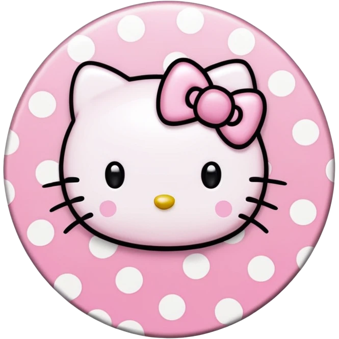 Hello kitty en puntitos para pegar y copiar emoji