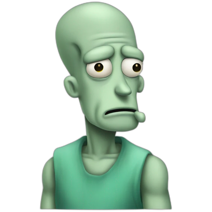 contemplative squidward chad emoji