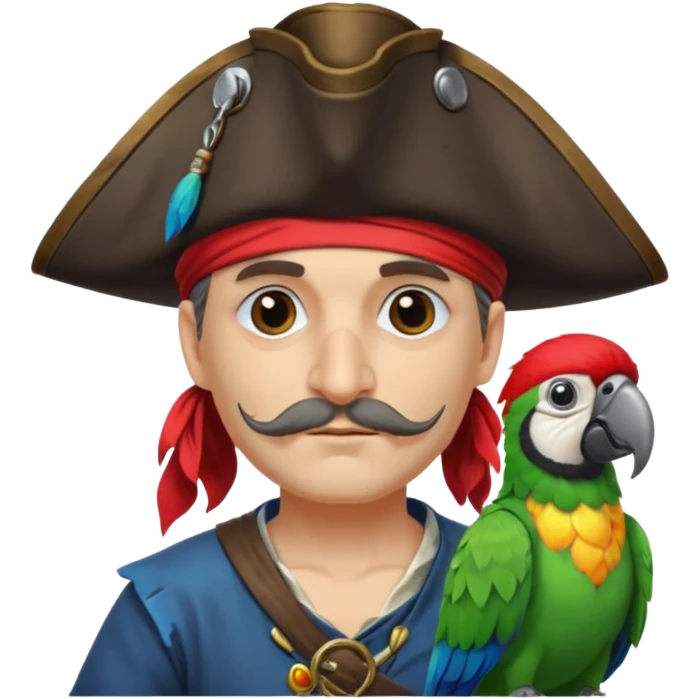 pirate and parrot emoji
