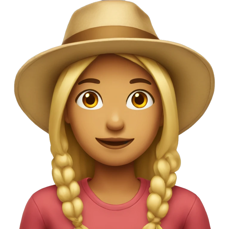 a girl with hat emoji