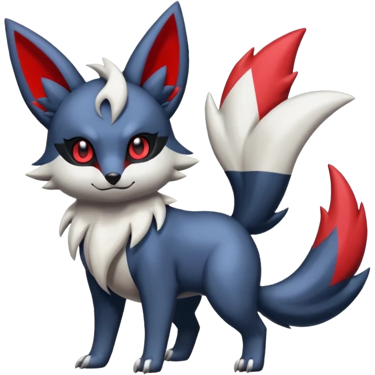 Poochyena-Zorua-Zangoose-Absol-Umbreon-fusion (full body) emoji