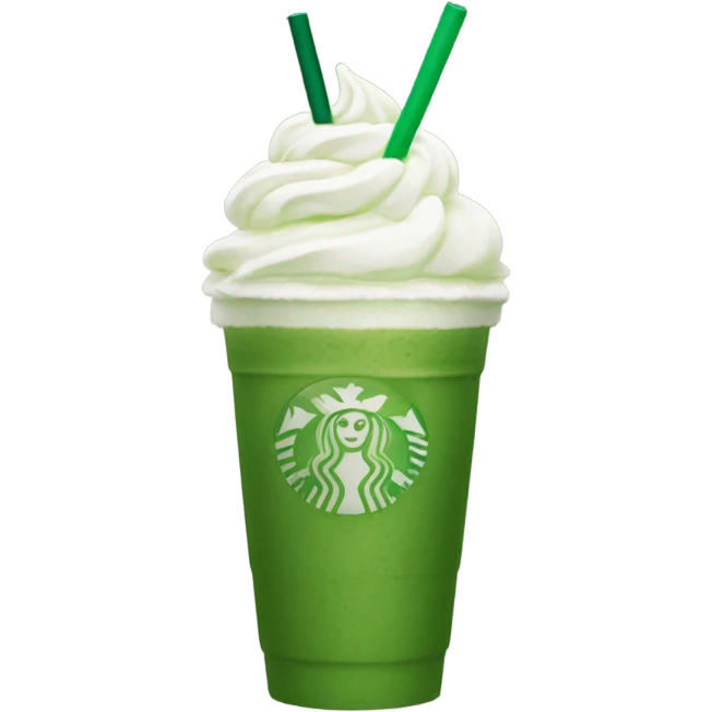 A matcha drink from Starbucks  emoji