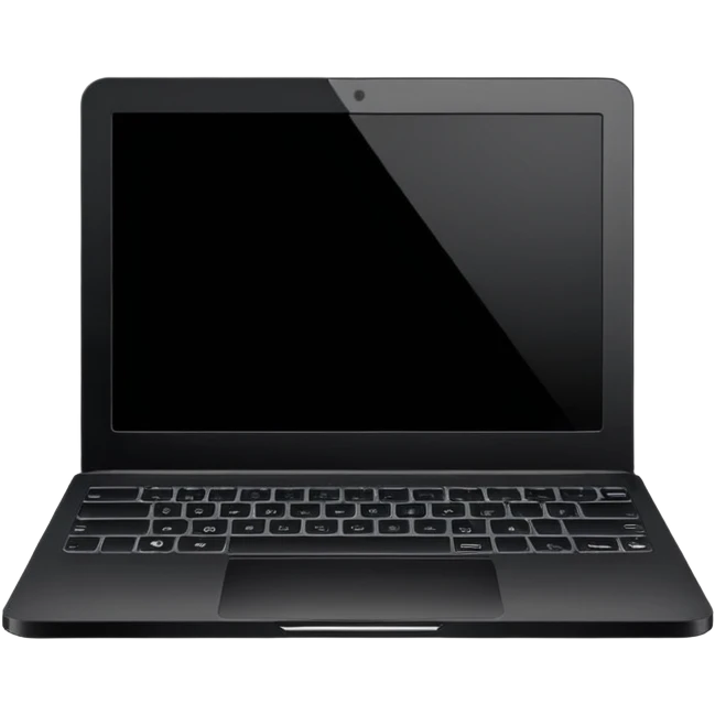 simple black laptop emoji