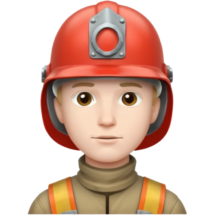 young man wearing steel helmet emoji