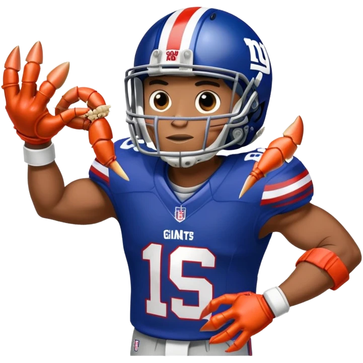 #15 New York giants eating crab legs emoji