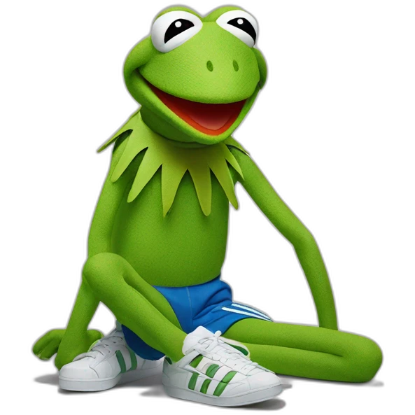 Kermit la grenouille en survêtement adidas emoji