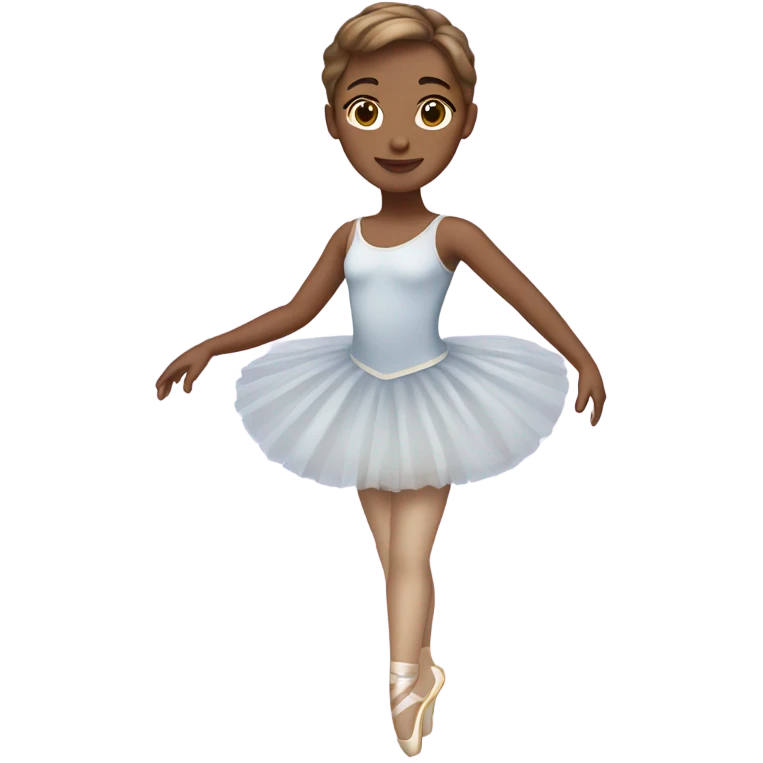 ballerina with light skin and brown hair emoji