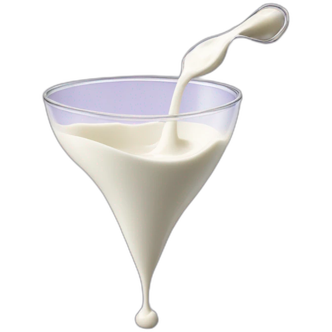 Milk pouring out of brinjal emoji