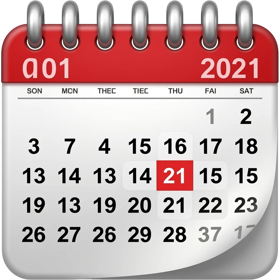 21th in calander emoji