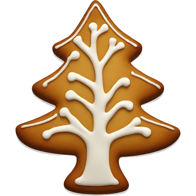 ONE tree shaped ginger bread cookie  emoji