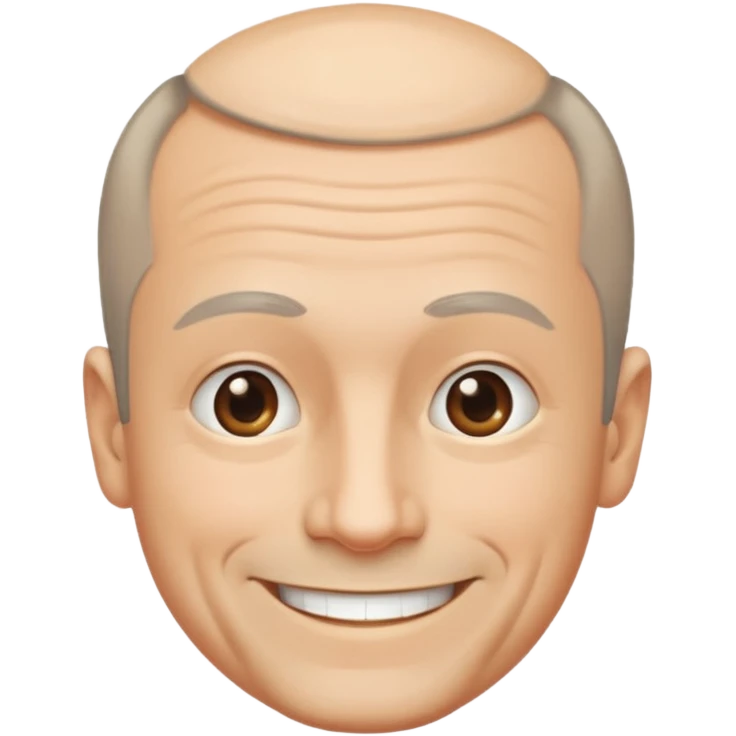 hombre, 50 años poco pelo delgado emoji