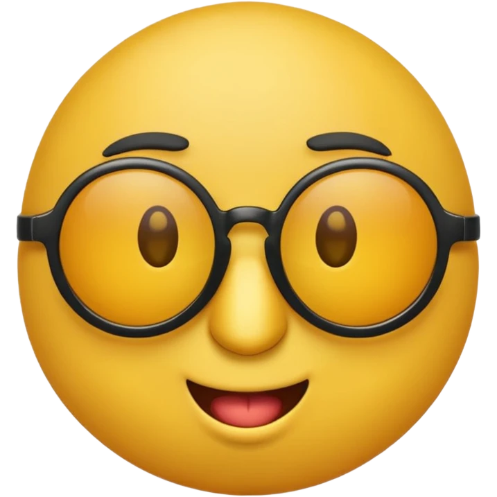a round yellow circular emoji wearing sunglasses with a cocky face emoji