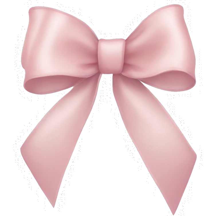 light pink ribbon bow emoji