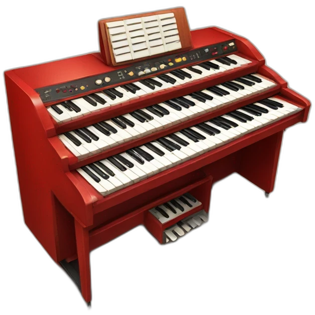 Red Vintage Farfisa Organ emoji