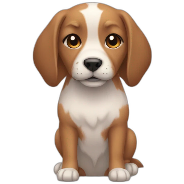 Chien avec chat emoji