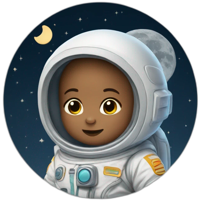Bébé sur la lune emoji