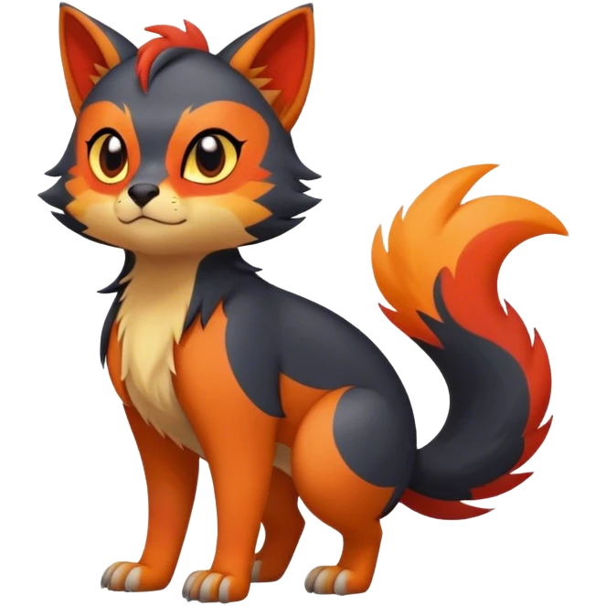  Quilava-Litten-hybrid full body emoji