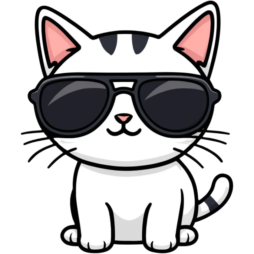 Cat with sunglasses emoji