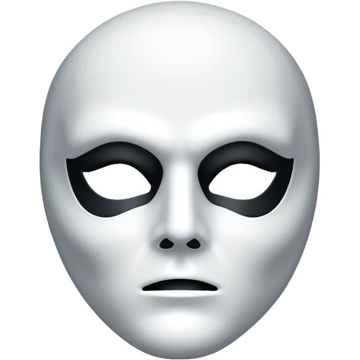 Phantom of the opera half mask. Not in 3d regular white emoji emoji