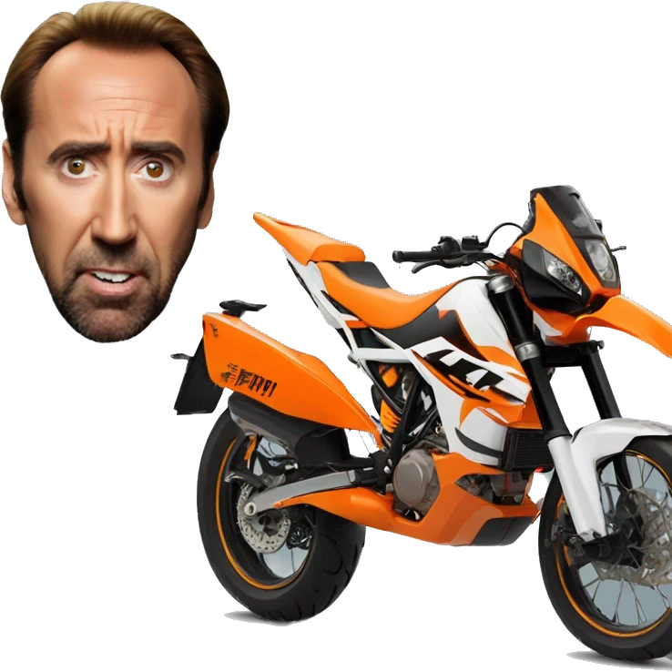 Nic cage KTM bike emoji