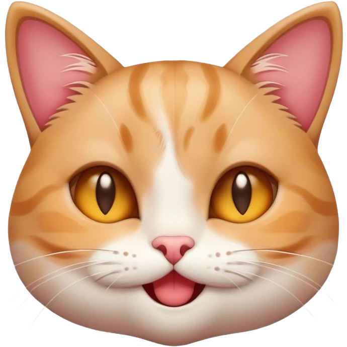 cute smile blushing cat emoji