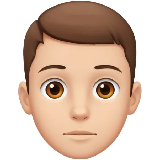 young boy shaved brown hair emoji