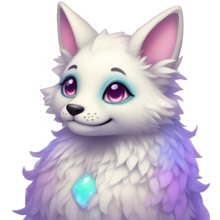 Kawaii bright fantasy ethereal anthro fursona animal emoji