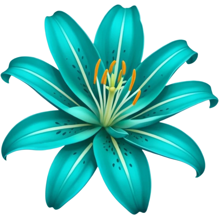teal lily emoji