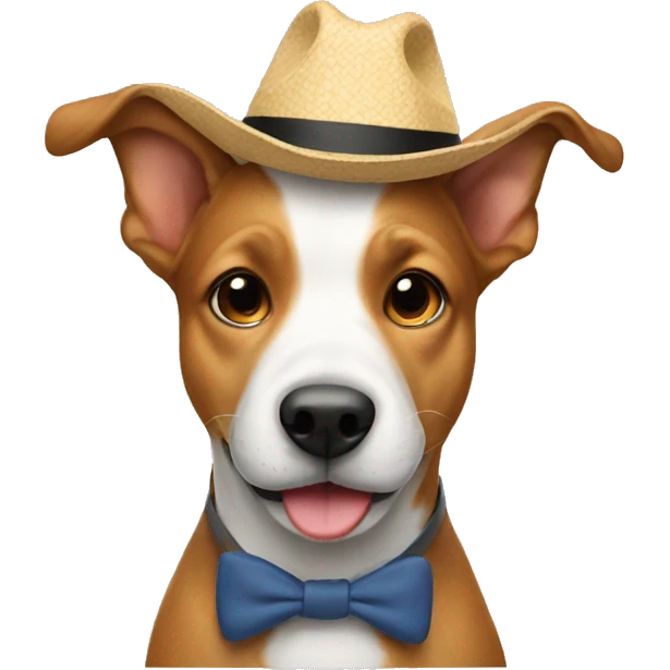 Dog with a hat emoji