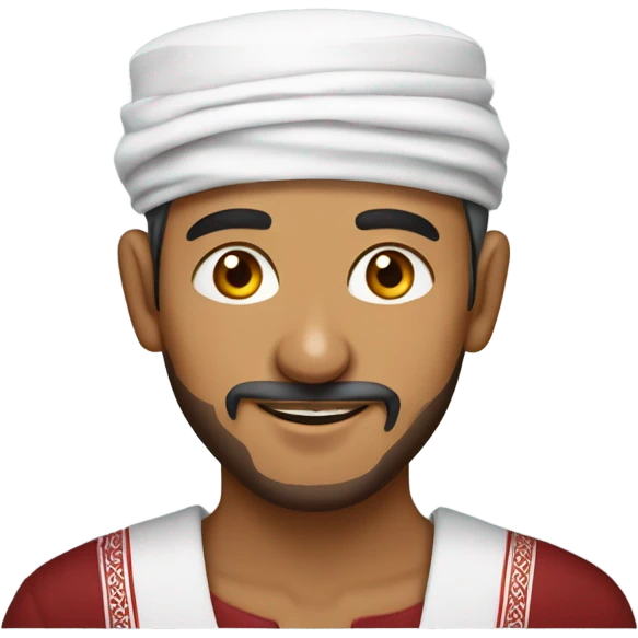 Omani man wearing a cap and dishdasha emoji
