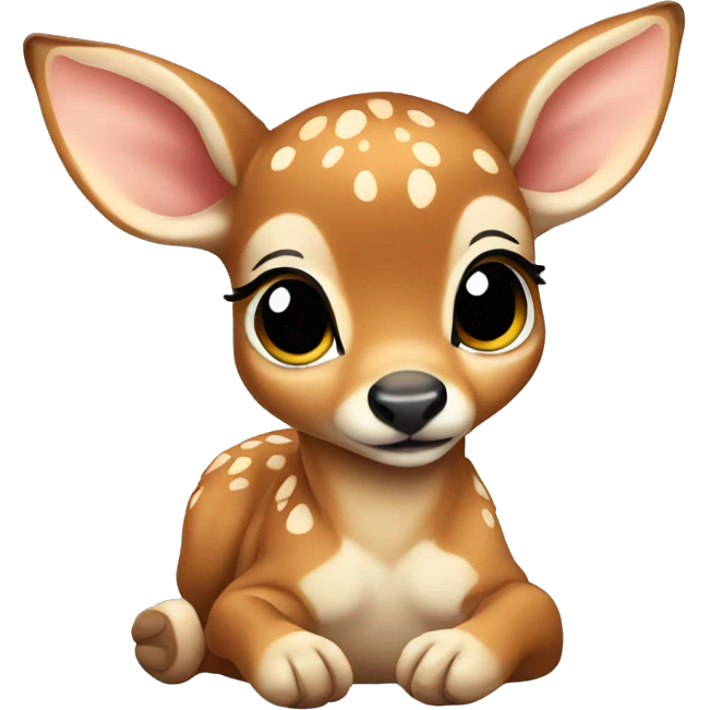 Baby fawn lying emoji