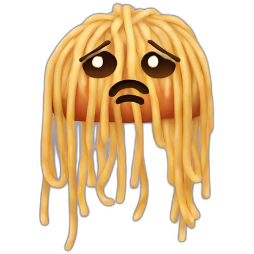 Sad spaghetti emoji