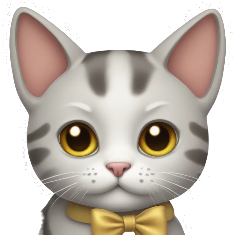 a cat with a bow emoji
