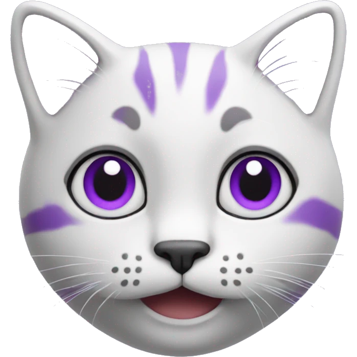 Un chat violet  emoji