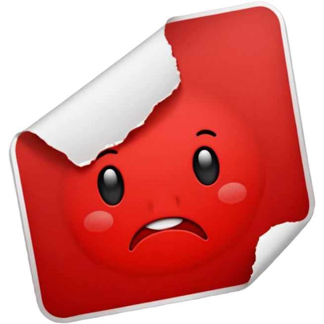 یه استیکر بساز با کلمه رایگان قرمز رنگ emoji