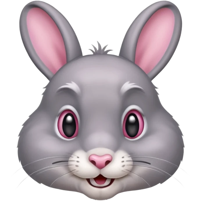 Head of a grey rabbit, grinning
 emoji