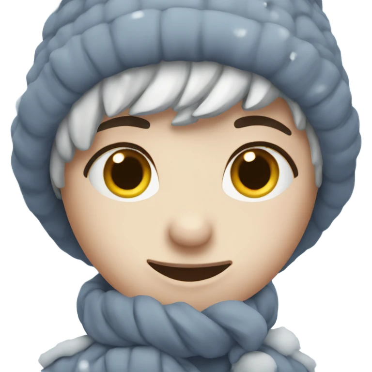 Wintery heart emoji