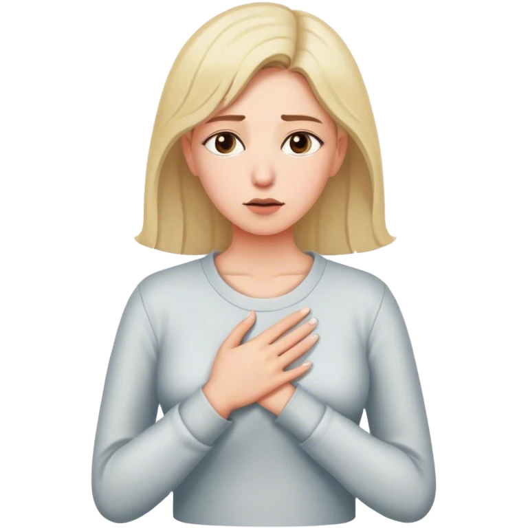 a woman in a crossroads places a hand on their chest, taking a deep breath before choosing the lighter path, symbolizing their decision to respond instead of react with peace. light emoji