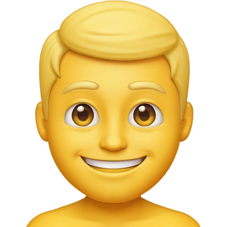 a yellow male emoji with shoulders emoji