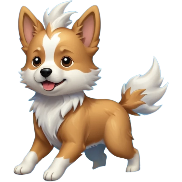 dog with lightning waves emoji