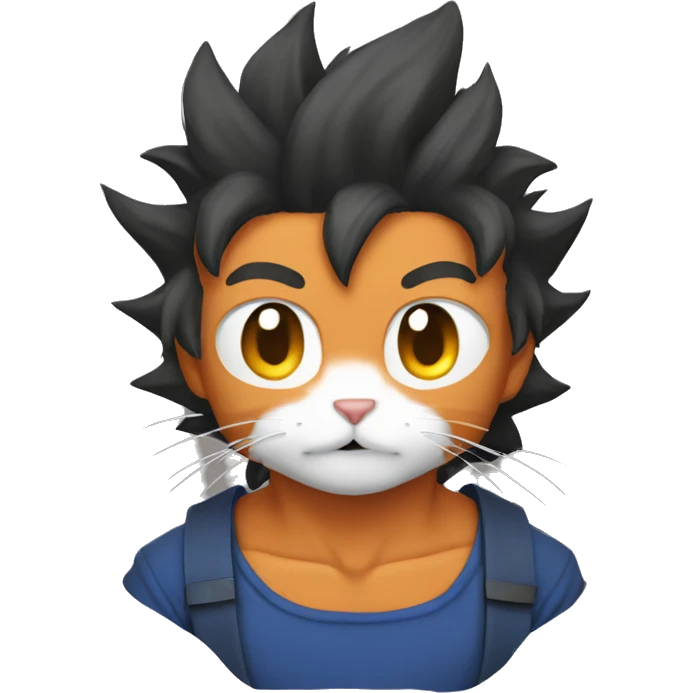Goku in the form of a cat emoji