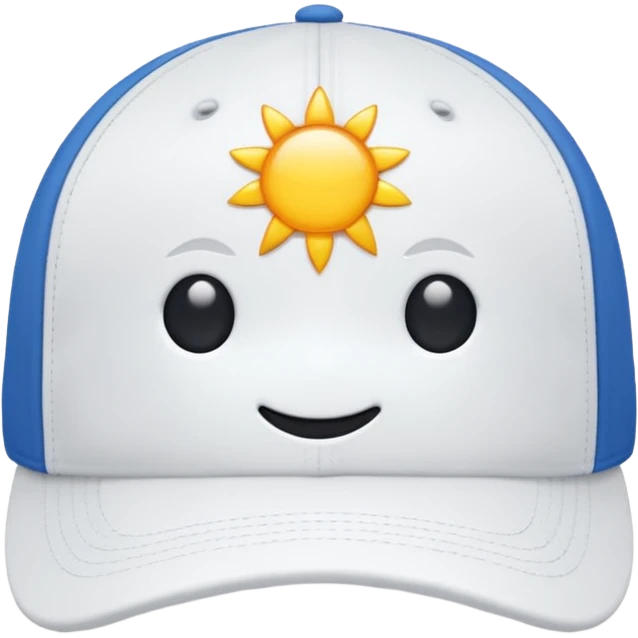 White sunny cap with out person emoji