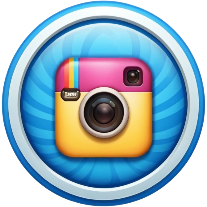 Instagram verification badge emoji in a blue  circular shape with zigzag edges emoji