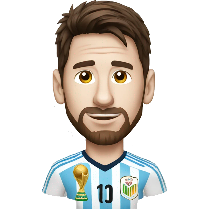 Lionel Messi With World Cup emoji