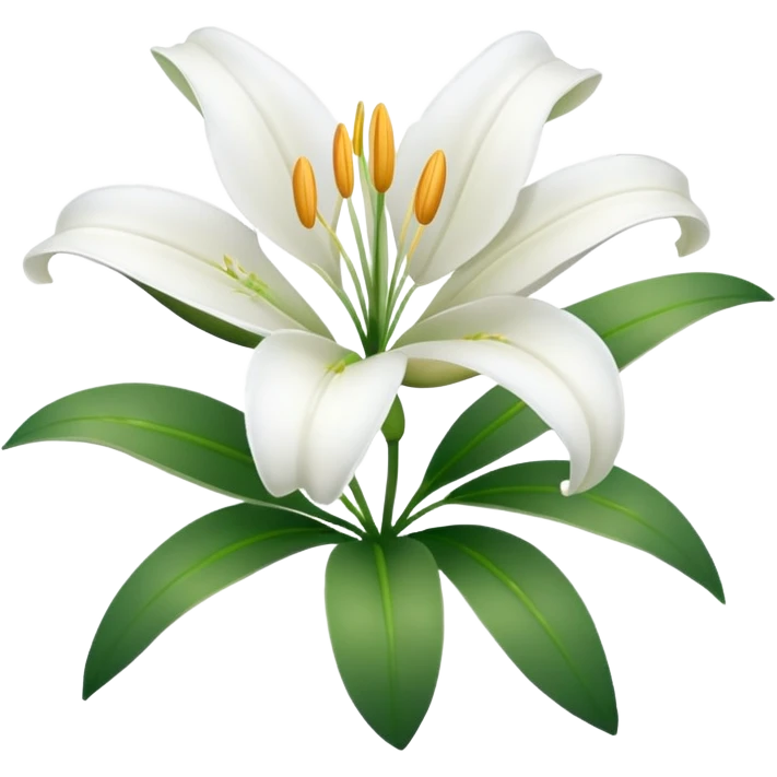 White lily  emoji