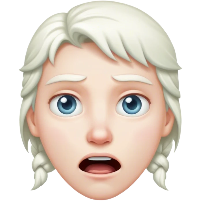 Blank stare, mouth slightly open, frozen in a moment of mental malfunction. emoji
