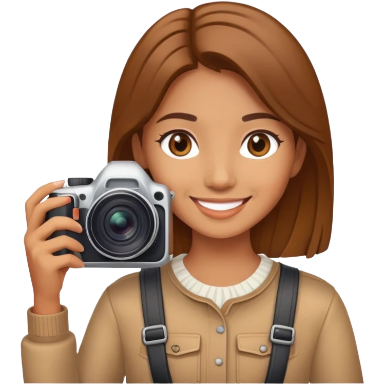 Girl with a camera emoji