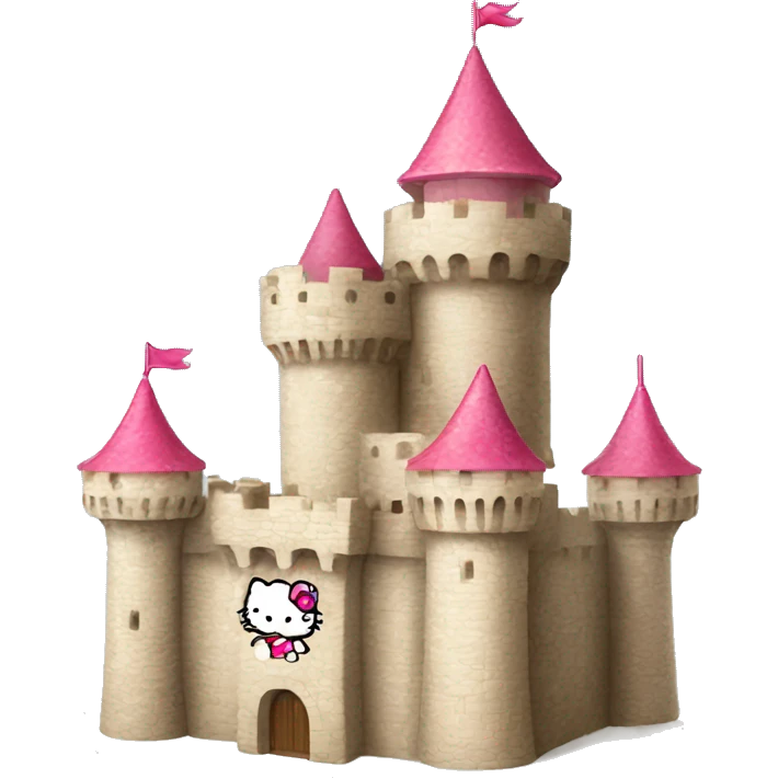 Hello kitty castillo de arena  emoji
