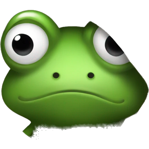 a sad frog wrapped in a cozy blanket, hiding in a shadow emoji