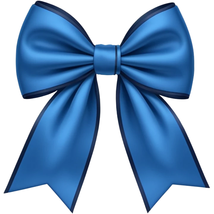 Laço azul marinho emoji